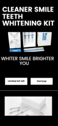 CLEANER SMILE TEETH WHITENING LED KIT ( make your teeth white) hurryup